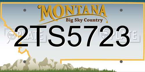 2TS5723 Montana License Plate