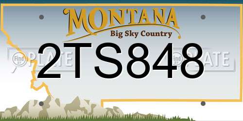 2TS848 Montana License Plate