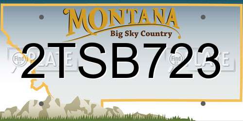 2TSB723 Montana License Plate