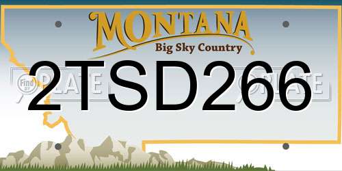 2TSD266 Montana License Plate