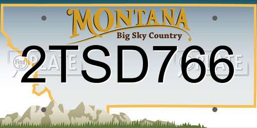 2TSD766 Montana License Plate