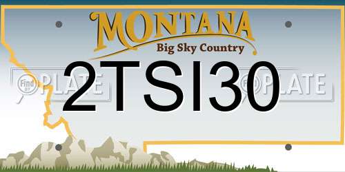 2TSI30 Montana License Plate