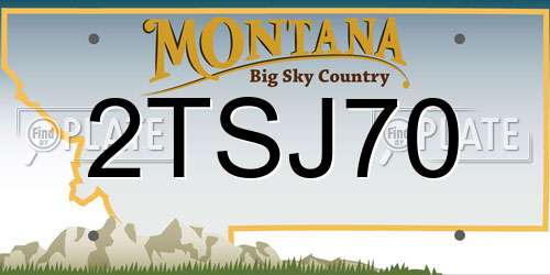2TSJ70 Montana License Plate
