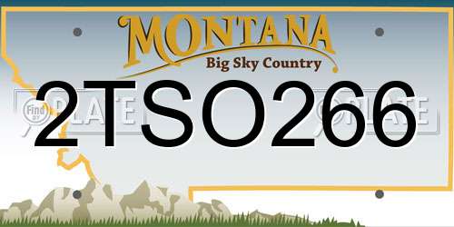 2TSO266 Montana License Plate