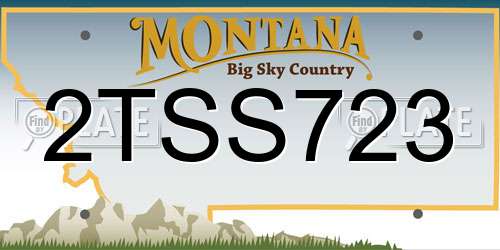 2TSS723 Montana License Plate