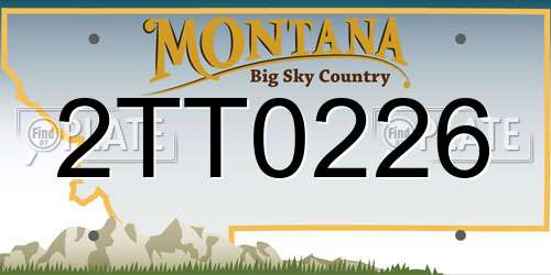 2TT0226 Montana License Plate