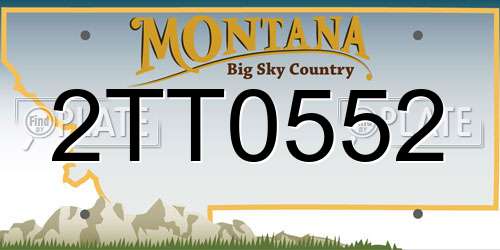 2TT0552 Montana License Plate