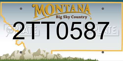 2TT0587 Montana License Plate