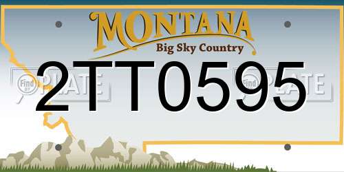 2TT0595 Montana License Plate