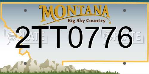 2TT0776 Montana License Plate