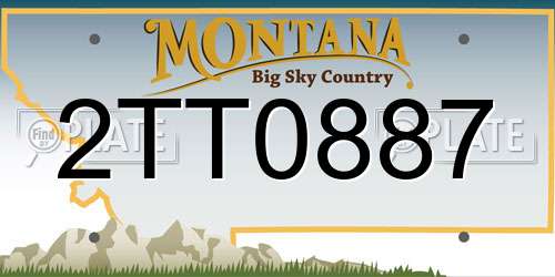 2TT0887 Montana License Plate