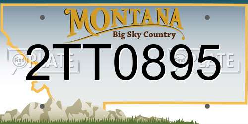 2TT0895 Montana License Plate