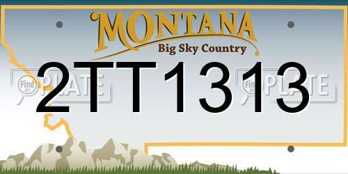 2TT1313 Montana License Plate