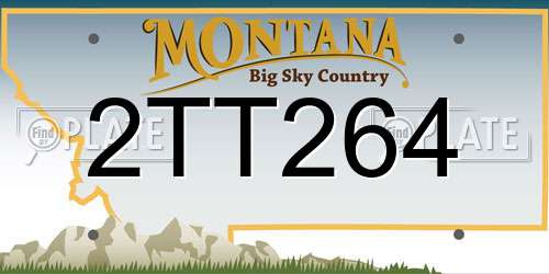 2TT264 Montana License Plate