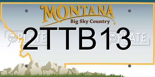 2TTB13 Montana License Plate