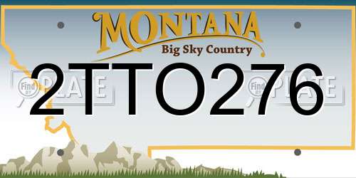 2TTO276 Montana License Plate