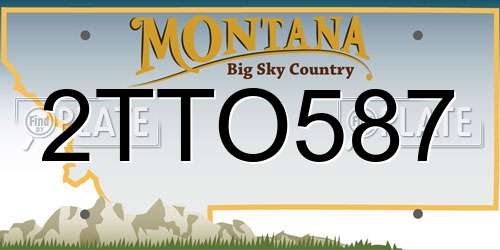 2TTO587 Montana License Plate