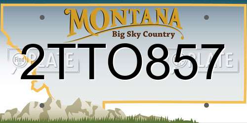 2TTO857 Montana License Plate