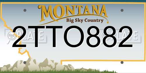 2TTO882 Montana License Plate