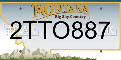 2TTO887 Montana License Plate