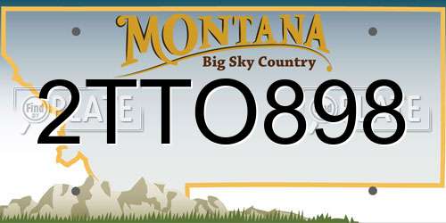 2TTO898 Montana License Plate