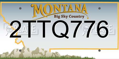 2TTQ776 Montana License Plate