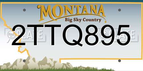 2TTQ895 Montana License Plate