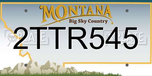 2TTR545 Montana License Plate