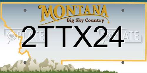 2TTX24 Montana License Plate