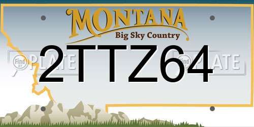 2TTZ64 Montana License Plate