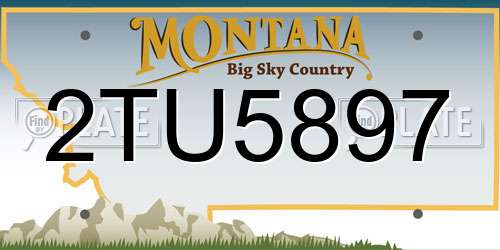 2TU5897 Montana License Plate