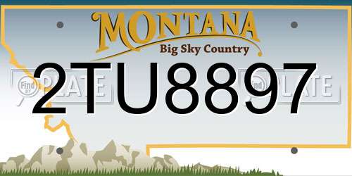 2TU8897 Montana License Plate