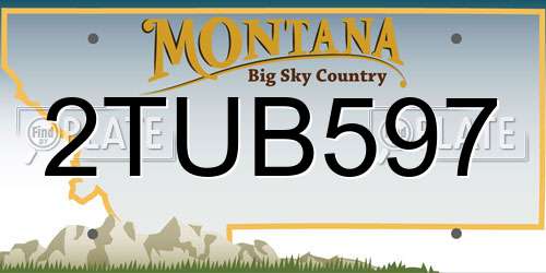 2TUB597 Montana License Plate