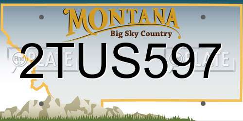 2TUS597 Montana License Plate