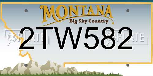2TW582 Montana License Plate