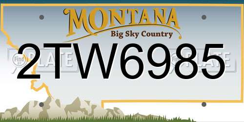 2TW6985 Montana License Plate