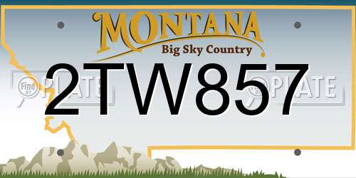 2TW857 Montana License Plate