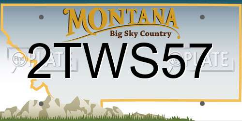 2TWS57 Montana License Plate