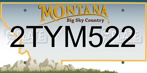 2TYM522 Montana License Plate