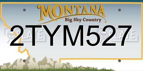 2TYM527 Montana License Plate