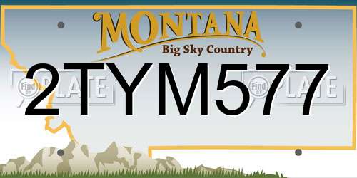 2TYM577 Montana License Plate