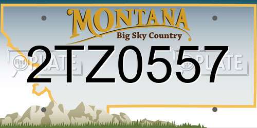 2TZ0557 Montana License Plate