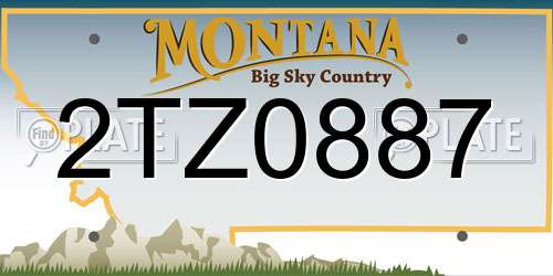 2TZ0887 Montana License Plate