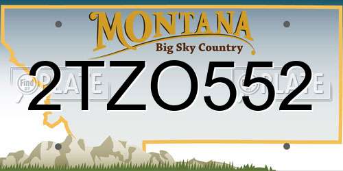 2TZO552 Montana License Plate
