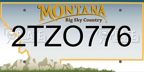 2TZO776 Montana License Plate