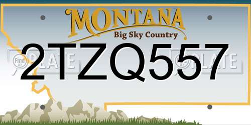 2TZQ557 Montana License Plate