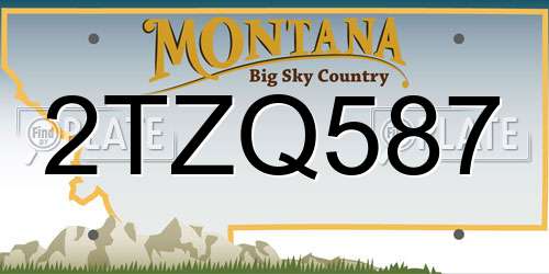 2TZQ587 Montana License Plate