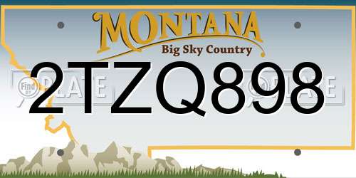 2TZQ898 Montana License Plate