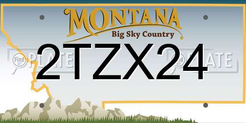 2TZX24 Montana License Plate