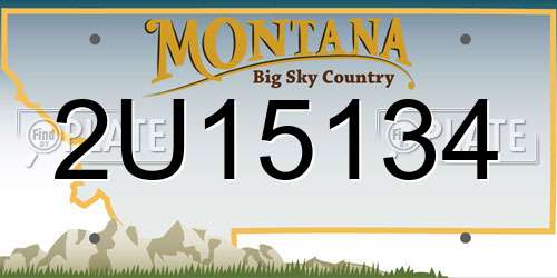 2U15134 Montana License Plate